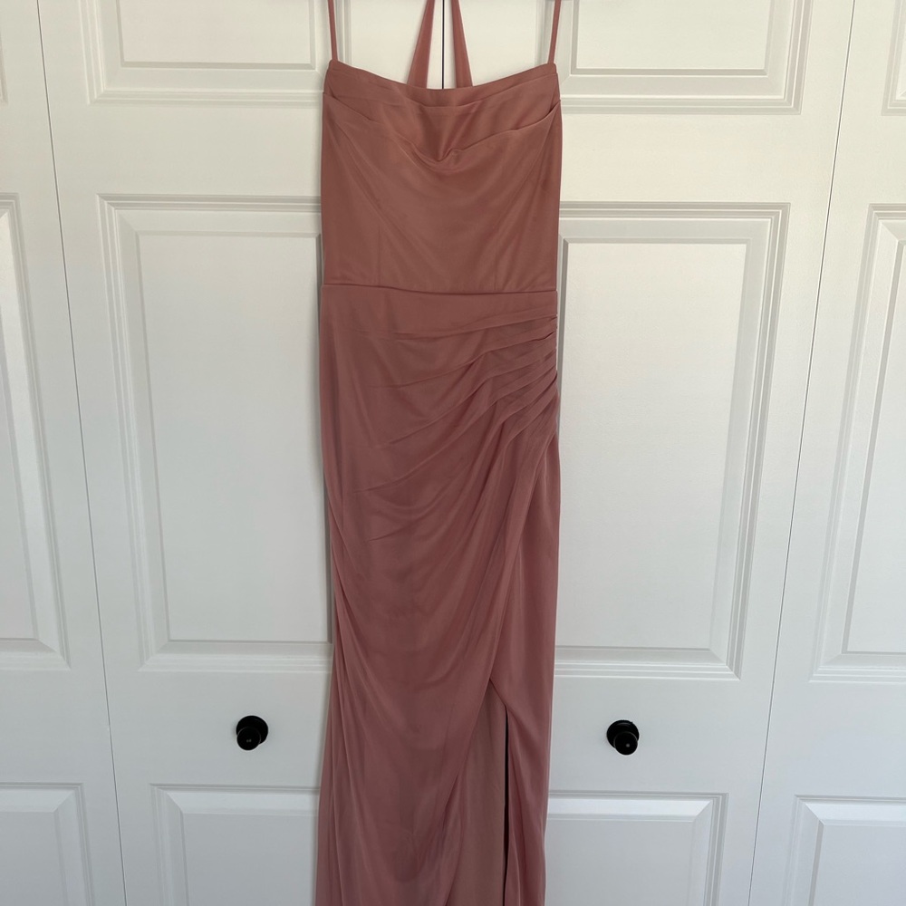 Azazie Dusty Rose Maxi Dress